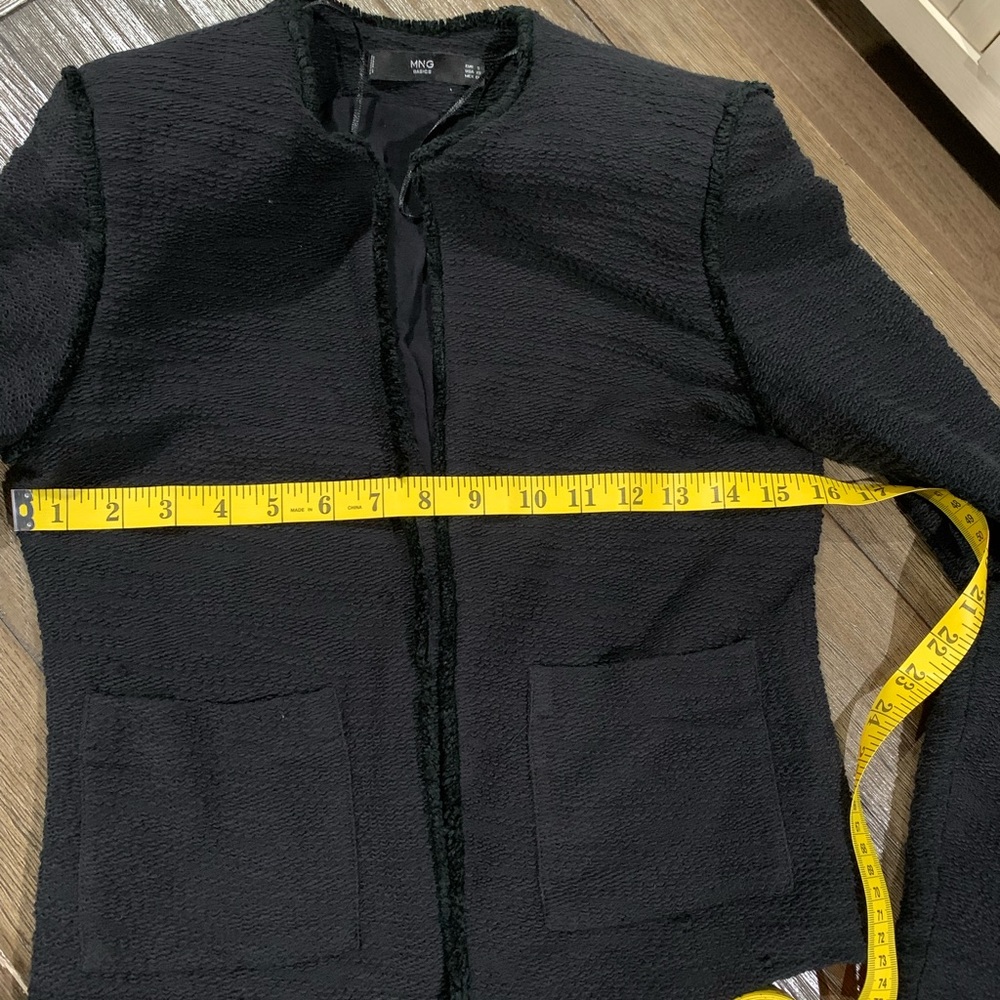 Open Front Tweed Like Jacket/ Mango Xs - image 4